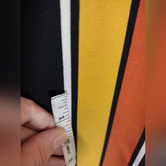 Cynthia Rowley Orange Black and Yellow Striped Pants Slacks - Picture 7 of 8